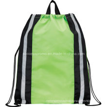 Promotional Reflective Backpack Drawstring Bag